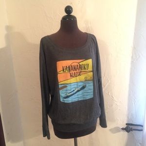 2 for $20 Vintage LS T-shirt with surf graphic